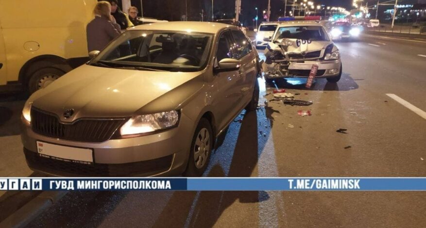 ДТП с участием машины ГАИ в Минске