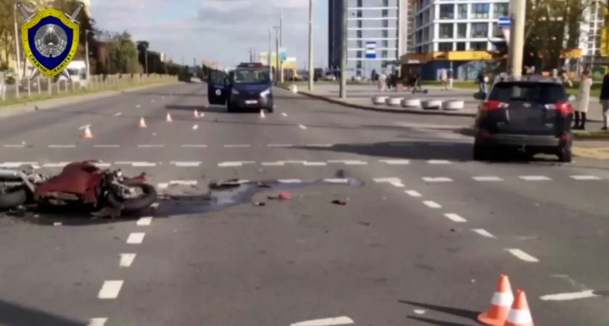 В Минске мотоциклист погиб после столкновения с легковым авто